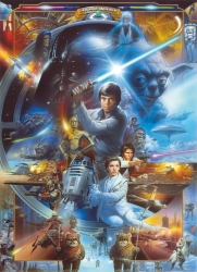 Фотообои Komar 4-441 Star Wars Luke Skywalker Collage 1,84x2,54 м (4 полотна)
