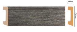 Плинтус напольный Decomaster D234-87 (58x16x2400 мм)
