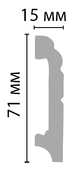 Плинтус напольный Decomaster A024/36 (76x15x2000 мм) 