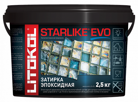 Эпоксидная затирка Litokol Starlike Evo S.145 Nero Carbonio 2,5 кг