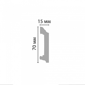 Плинтус напольный Decomaster A025/34 (70x15x2000 мм) 
