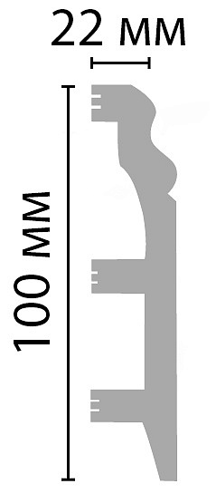 Плинтус напольный Decomaster D232-84 (100x22x2400 мм)