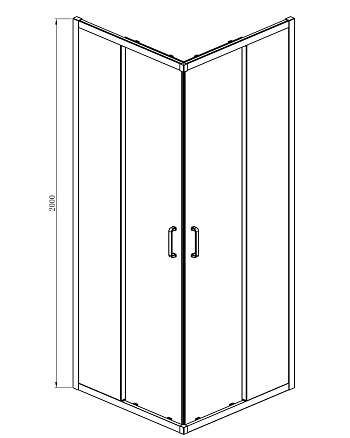 Душевой уголок Aquatek с раздвижными дверьми 900х900