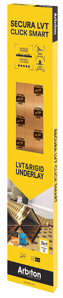 Подложка под ПВХ-плитку Arbiton Secura LVT Click Smart 1,5 мм (упаковка 6,25 кв.м.)
