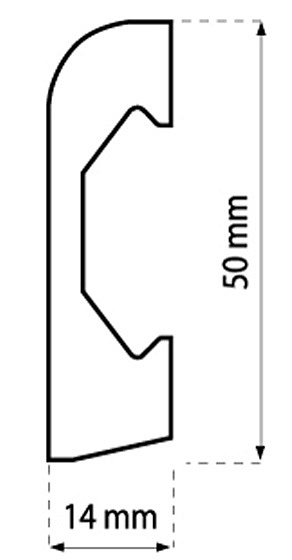 Плинтус из MDF Balterio Дуб шелковый, высота 50мм
